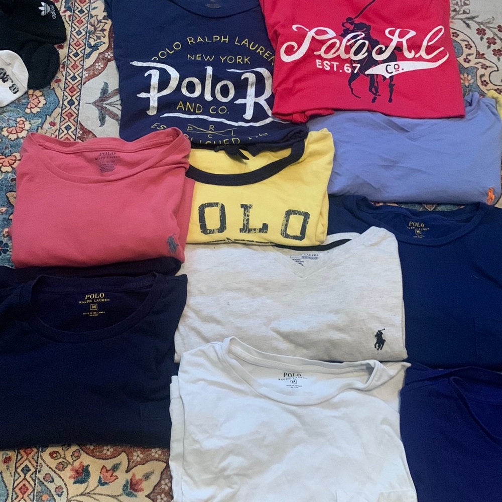 Bundle of 16 Men’s Ralph Lauren Polo t- shirts pre loved